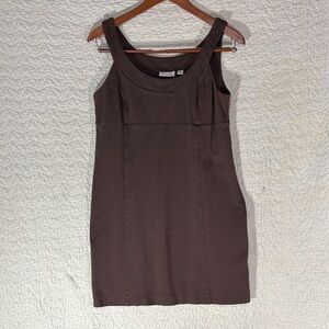 New York & Company Brown Mini Dress